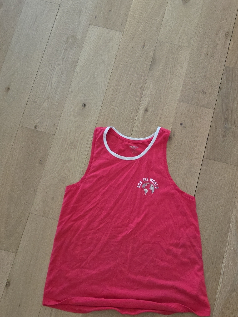 Old Navy Hot Pink Tank Top with White Trim